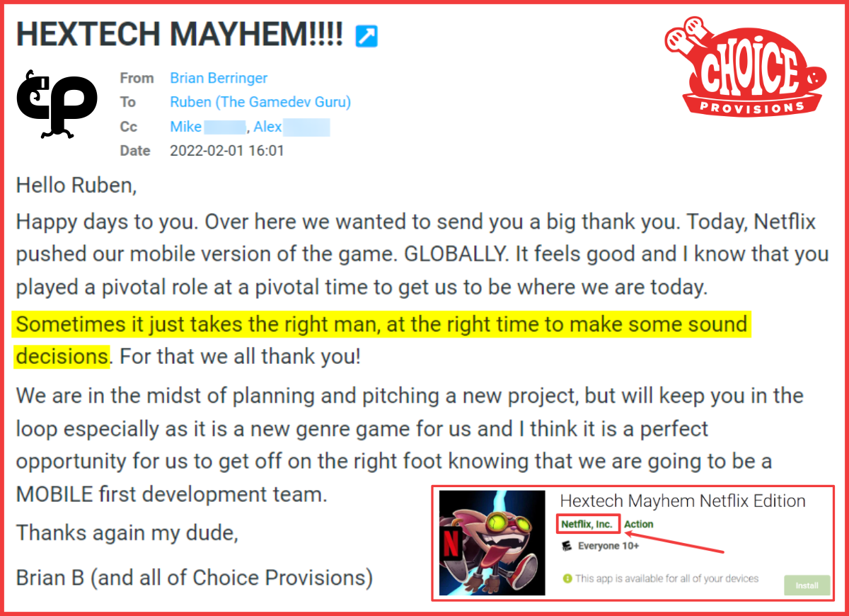 Choice Provisions testimonial