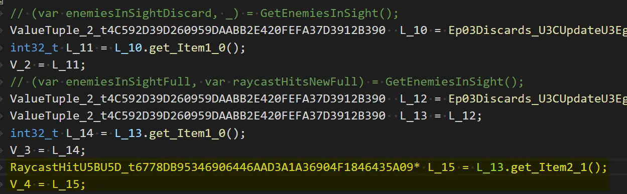Unity C# Discards Tuple: IL2CPP Comparison