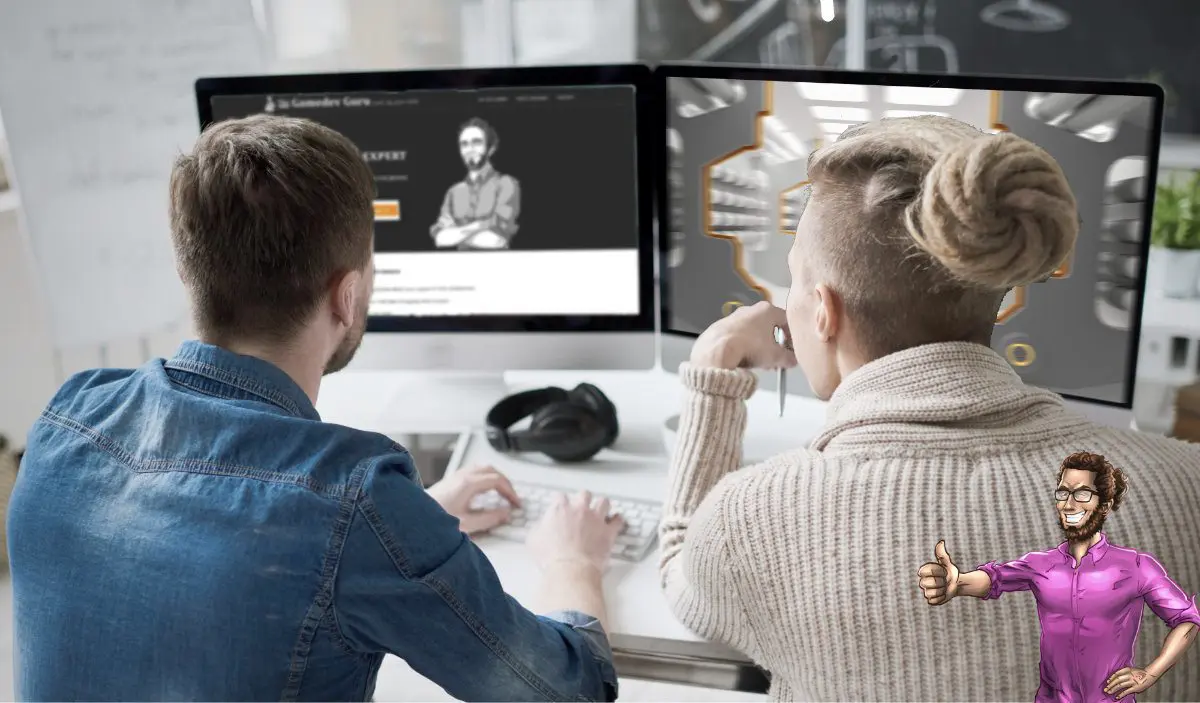 Two Men Creating Programs