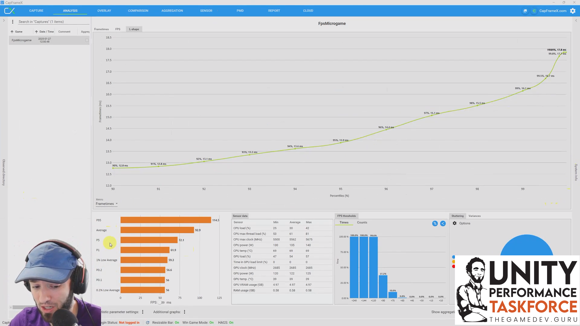 L-Shape for Unity Performance Smoothness test