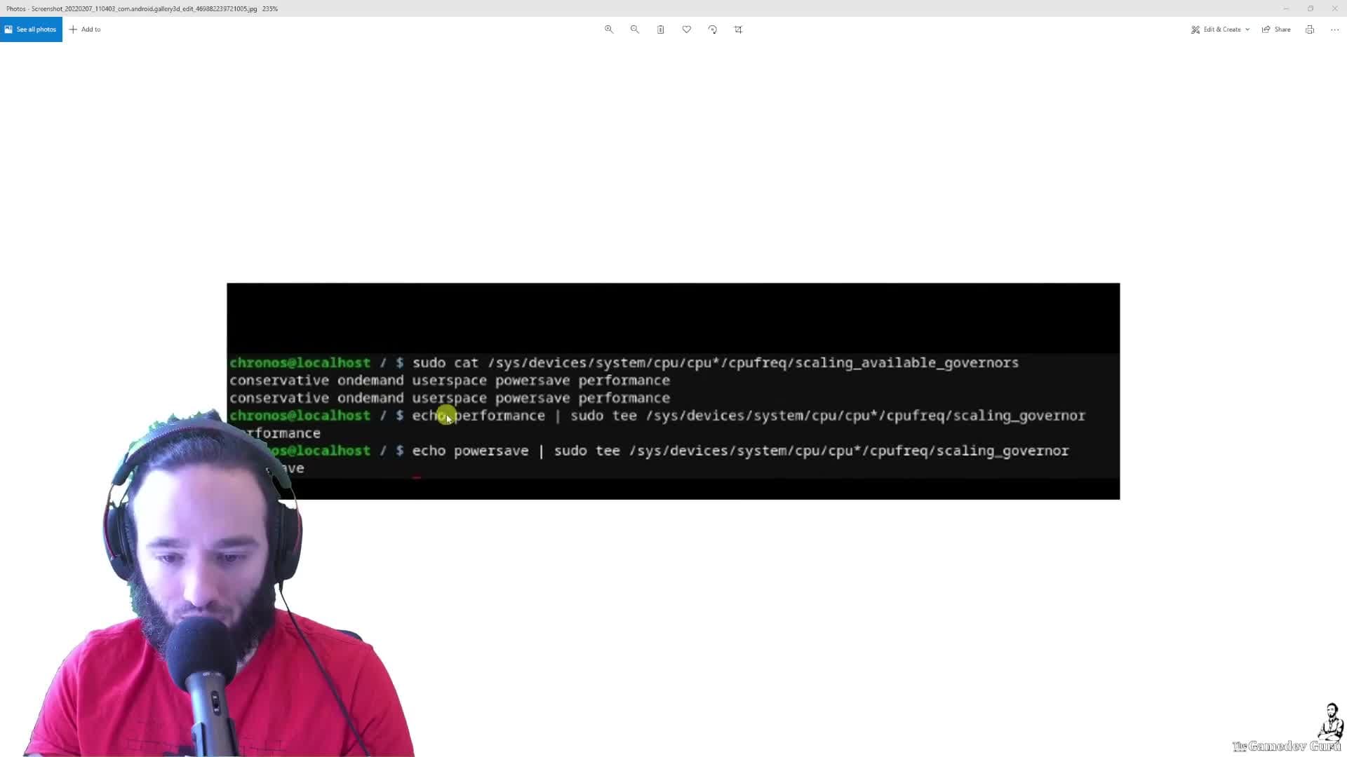 Linux CPU governor set to powersave for deterministic profiling.