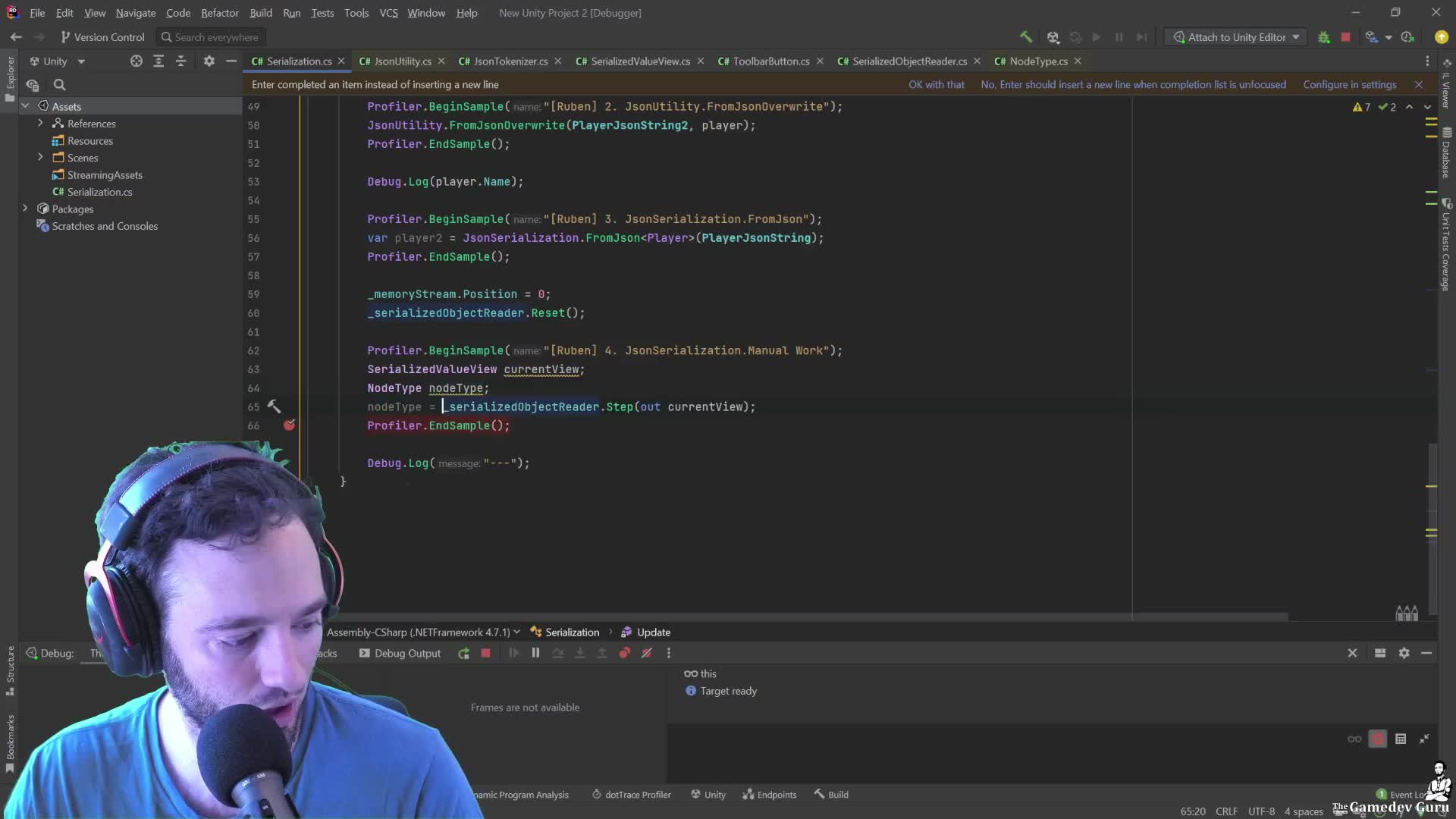 Deserialization profiling proof for lower-allocation JSON path