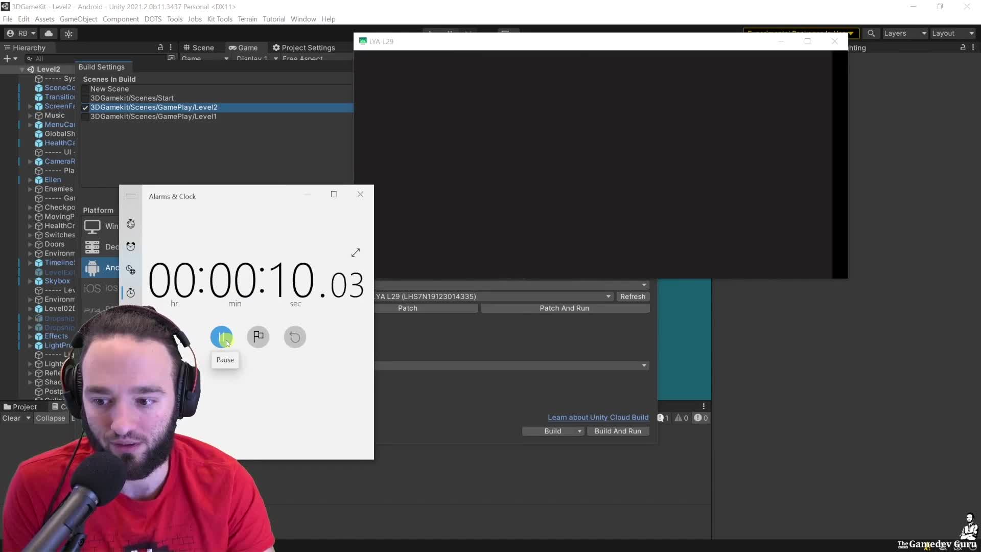 Android loading-time measurement reaching about eleven seconds