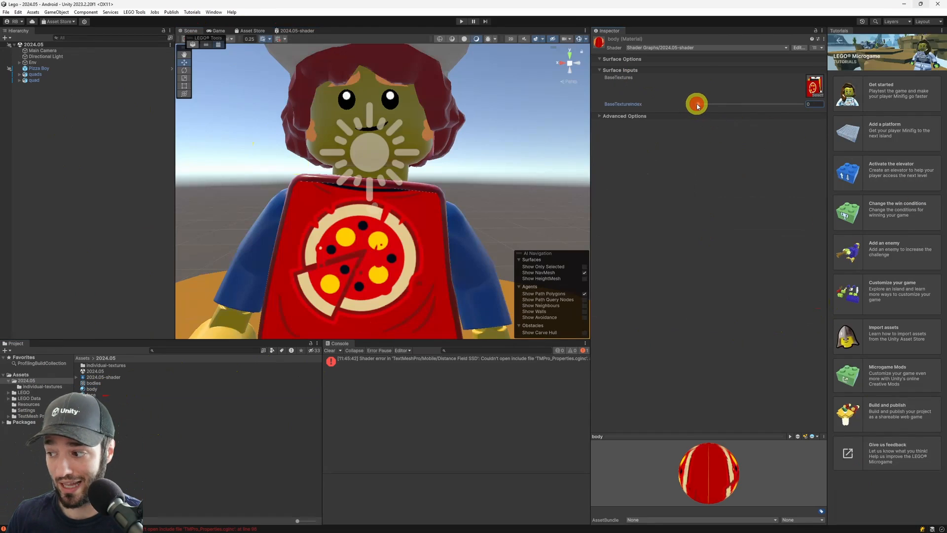 Unity: swapping the skin by changing a BaseTextureIndex on a texture array material.
