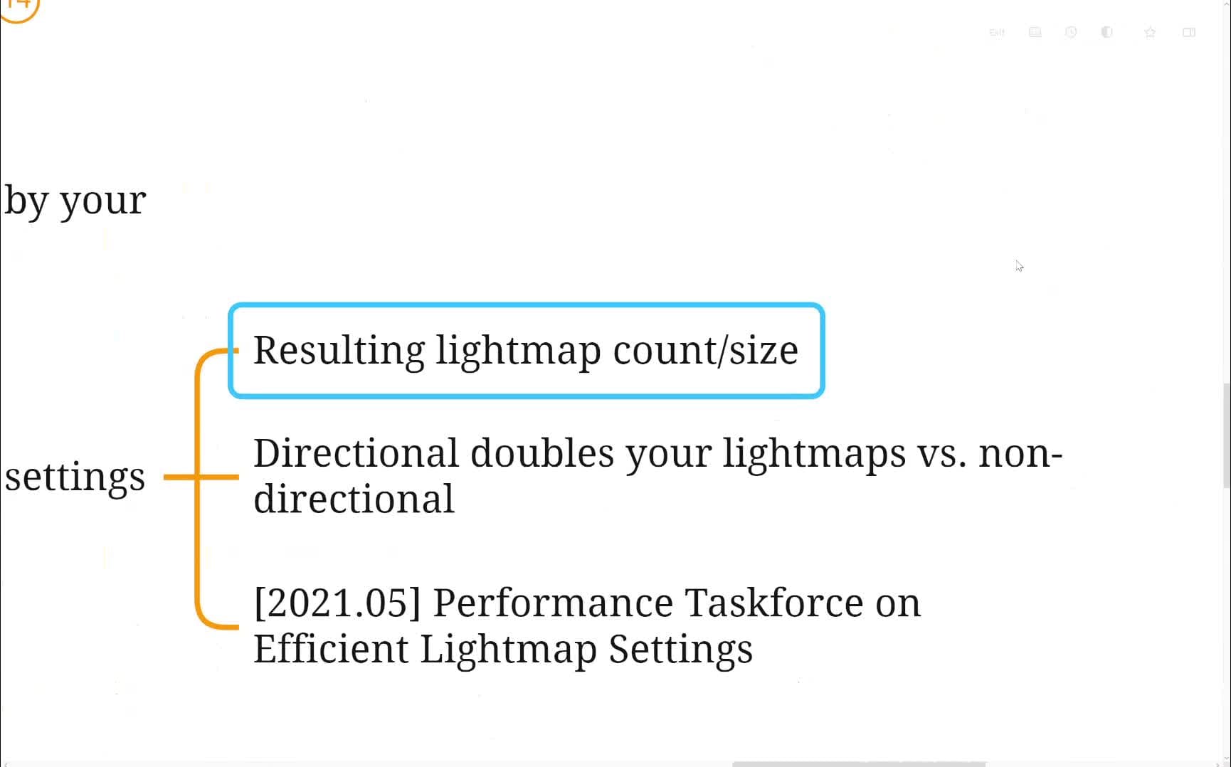 Profiler example showing lightmap-heavy asset loading cost